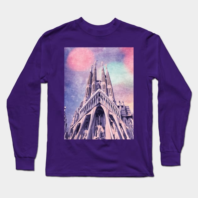 Barcelona Sagrada Familia Long Sleeve T-Shirt by sundressed